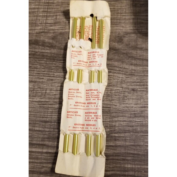 Vintage ezy knit size 5 knitting needles set of 4 - Picture 4 of 6